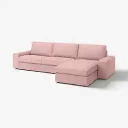 IKEA Kivik 4-seters sofa med sjeselong, Gunnared gammelrosa tilbud
