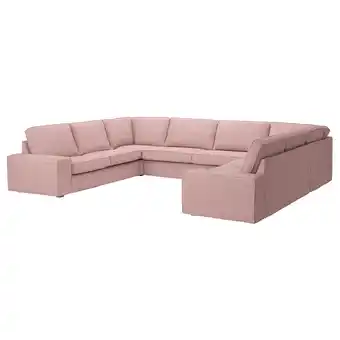 IKEA Kivik U-formet sofa, 7-seters, Gunnared gammelrosa tilbud