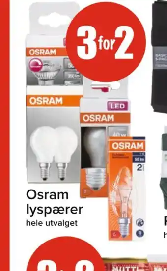 Spar Osram lyspærer tilbud