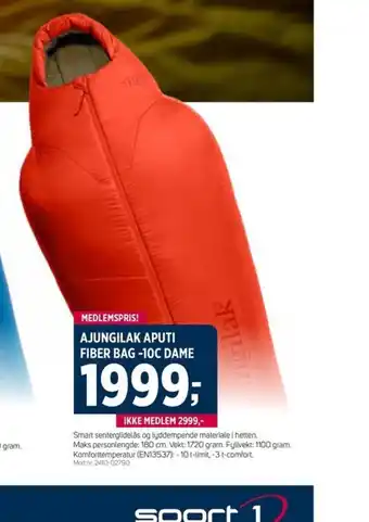 Sport 1 AJUNGILAK APUTI FIBER BAG -10C DAME tilbud