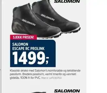Sport 1 SALOMON ESCAPE RC PROLINK tilbud