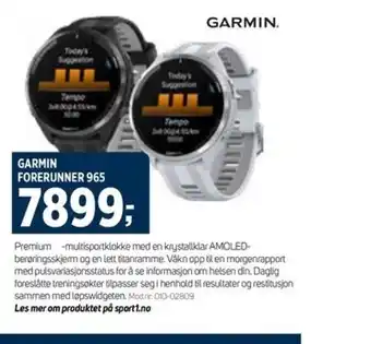 Sport 1 GARMIN FORERUNNER 965 tilbud