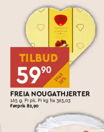 Coop Mega FREIA NOUGATHJERTER tilbud