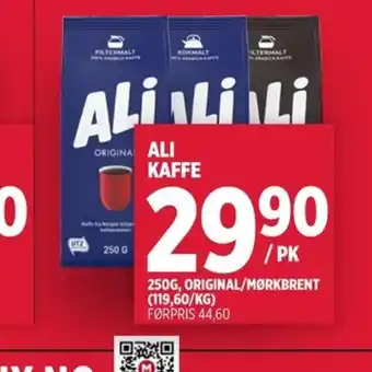 Meny Ali kaffe tilbud