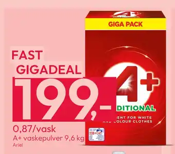 Gigaboks A+ vaskepulver 9,6 kg tilbud