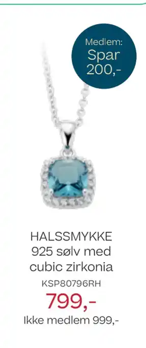 Bjørklund HALSSMYKKE 925 sølv med cubic zirkonia tilbud