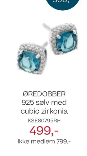Bjørklund ØREDOBBER 925 sølv med cubic zirkonia tilbud