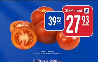 Rema 1000 TOMAT, LØSVEKT tilbud