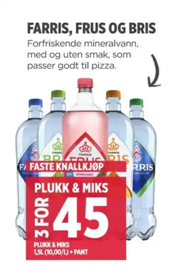 Meny Bris mineralvann tilbud