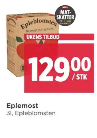 Meny Epleblomsten eplemost tilbud