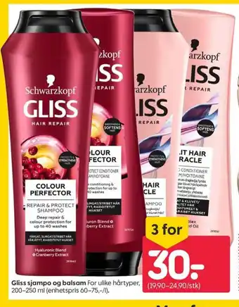 Rusta Gliss sjampo og balsam tilbud