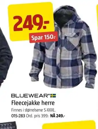 Jula Fleecejakke herre tilbud