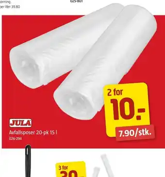 Jula JULA Avfallsposer 20-pk 15 | tilbud