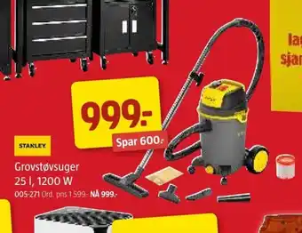 Jula Grovstøvsuger 25 I, 1200 W tilbud