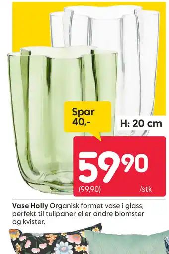 Rusta Vase Holly tilbud