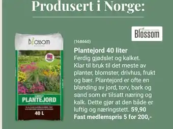 Europris Plantejord 40 liter tilbud