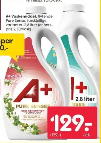 Rusta A+ Vaskemiddel tilbud