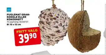 jem & fix FUGLEMAT GRANKONGLE ELLER KOKOSNØTT tilbud