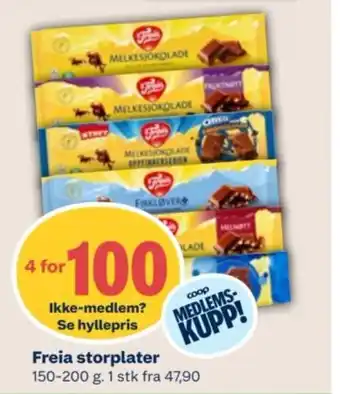Coop Mega Freia storplater tilbud