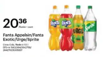 Storcash Fanta Appelsin/Fanta Exotic/Urge/Sprite tilbud