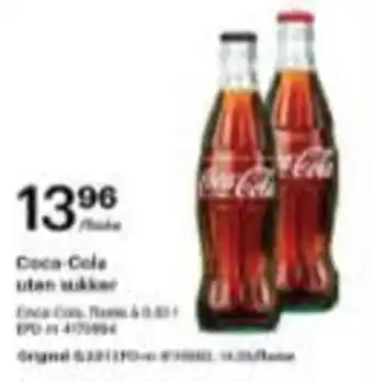 Storcash Coca-cola utan sukker tilbud