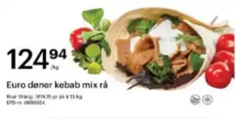 Storcash Euro døner kebab mix rå tilbud