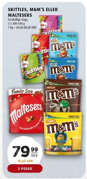 Scandinavian Park SKITTLES, M&M'S ELLER MALTESERS tilbud