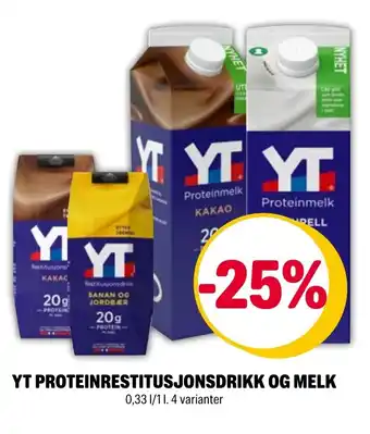 Coop Extra YT PROTEINRESTITUSJONSDRIKK OG MELK tilbud