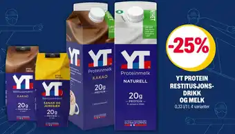 Coop Extra YT PROTEIN RESTITUSJONS- DRIKK OG MELK tilbud