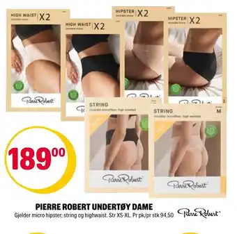 Coop Extra PIERRE ROBERT UNDERTØY DAME tilbud