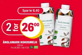 Coop Extra ÄNGLAMARK KOKOSMELK tilbud