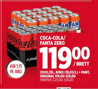 Meny COCA-COLA/ FANTA ZERO tilbud