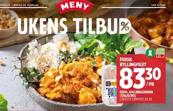 Meny FERSK KYLLINGFILET tilbud