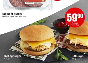 Spar Kyllingburger tilbud