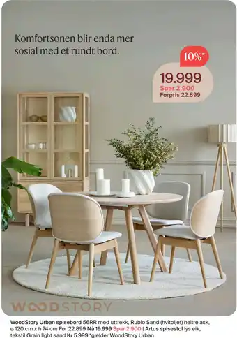 Møbelringen WoodStory Urban spisebord tilbud