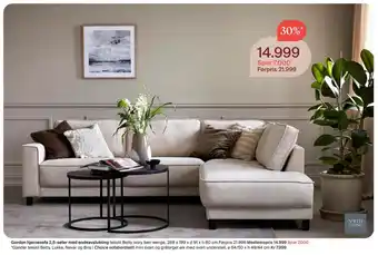 Møbelringen Gordon hjørnesofa 2,5-seter med endeavslutning tilbud