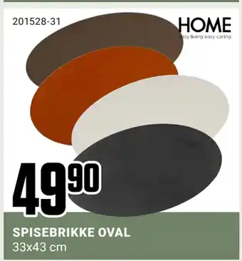 Europris SPISEBRIKKE OVAL tilbud