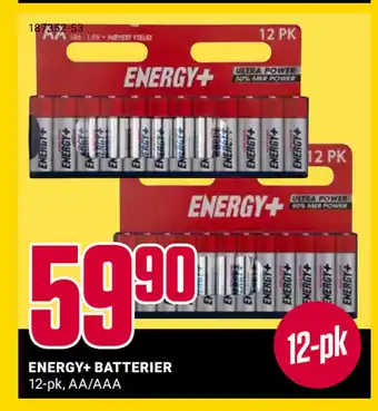 Europris ENERGY+ BATTERIER tilbud