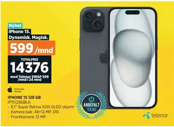 POWER IPHONE 15 128 GB tilbud