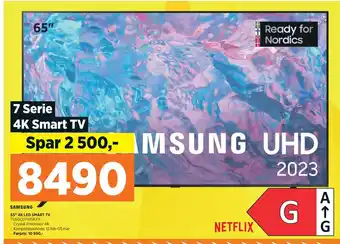 POWER SAMSUNG 65 4K LED SMART TV. TU65CU7105KXX tilbud