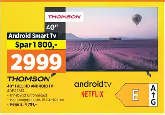 THOMSON 40 FULL HD ANDROID TV. 40FA2S13
