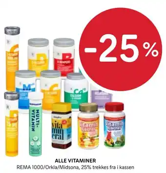 Rema 1000 ALLE VITAMINER tilbud