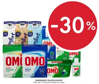 Rema 1000 VASKERMIDDEL FRA OMO/COMFORT tilbud