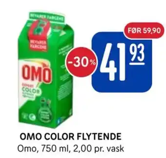 Rema 1000 OMO COLOR FLYTENDE tilbud