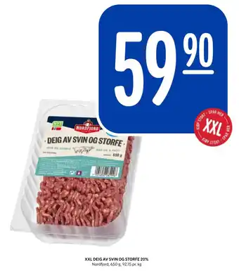 Rema 1000 XXL DEIG AV SVIN OG STORFE 20% tilbud