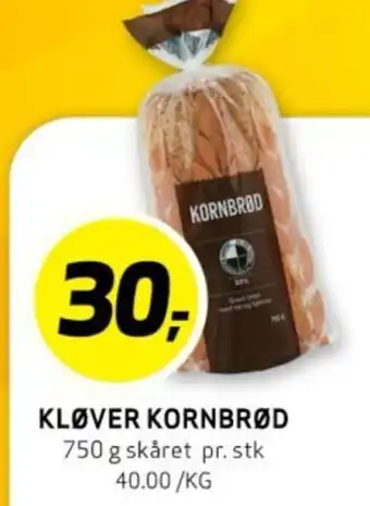 Bunnpris KLØVER KORNBRØD tilbud