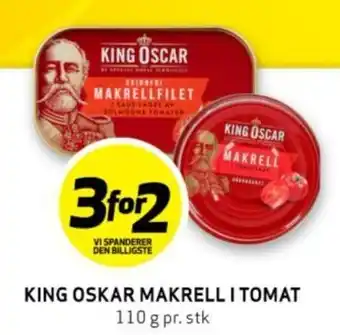 Bunnpris KING OSKAR MAKRELL I TOMAT tilbud