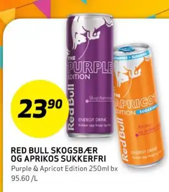 Bunnpris RED BULL SKOGSBÆR OG APRIKOS SUKKERFRI tilbud