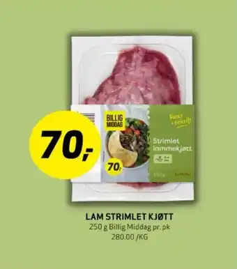 Bunnpris LAM STRIMLET KJØTT tilbud