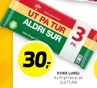 Bunnpris KVIKK LUNSJ tilbud